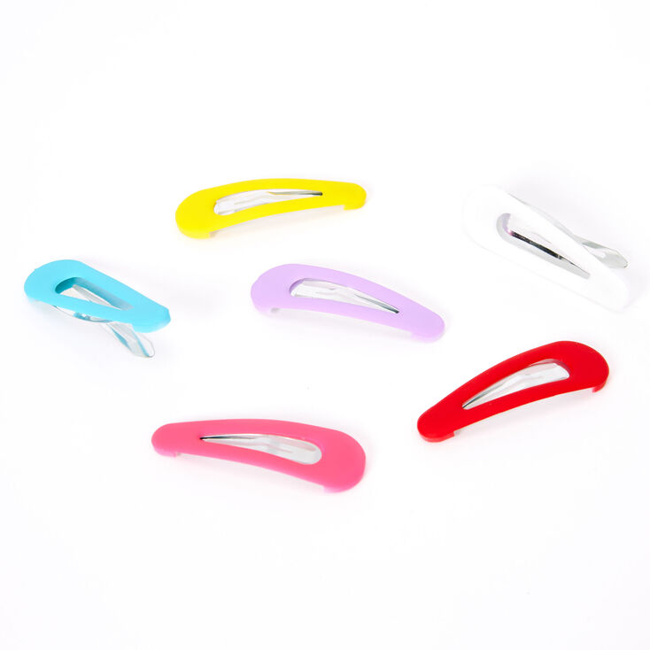 Claire&#39;s Club Rainbow Matte Snap Hair Clips - 6 Pack,
