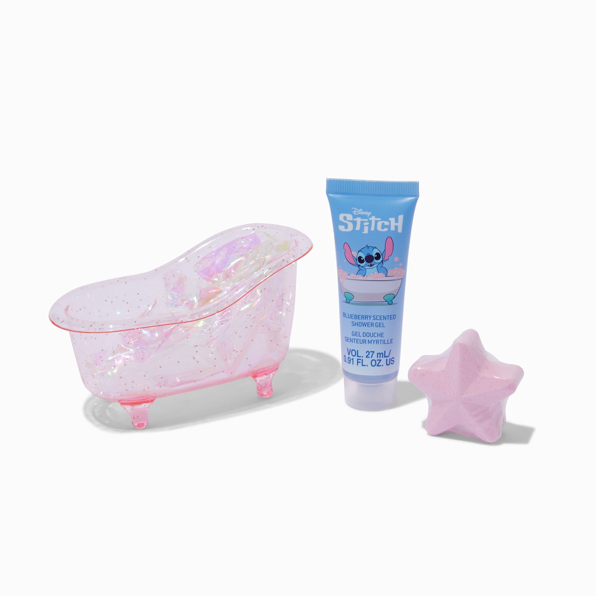 Disney Stitch Claire's Exclusive Slumber Party Shower Gel & Bath Fizz Set - 2 Pack,