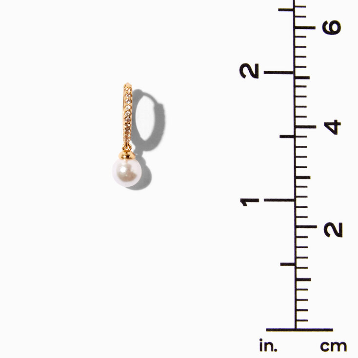 Anneau &agrave; charni&egrave;re pour cartilage avec perles d&rsquo;imitation strass 0,8&nbsp;mm couleur dor&eacute;e,