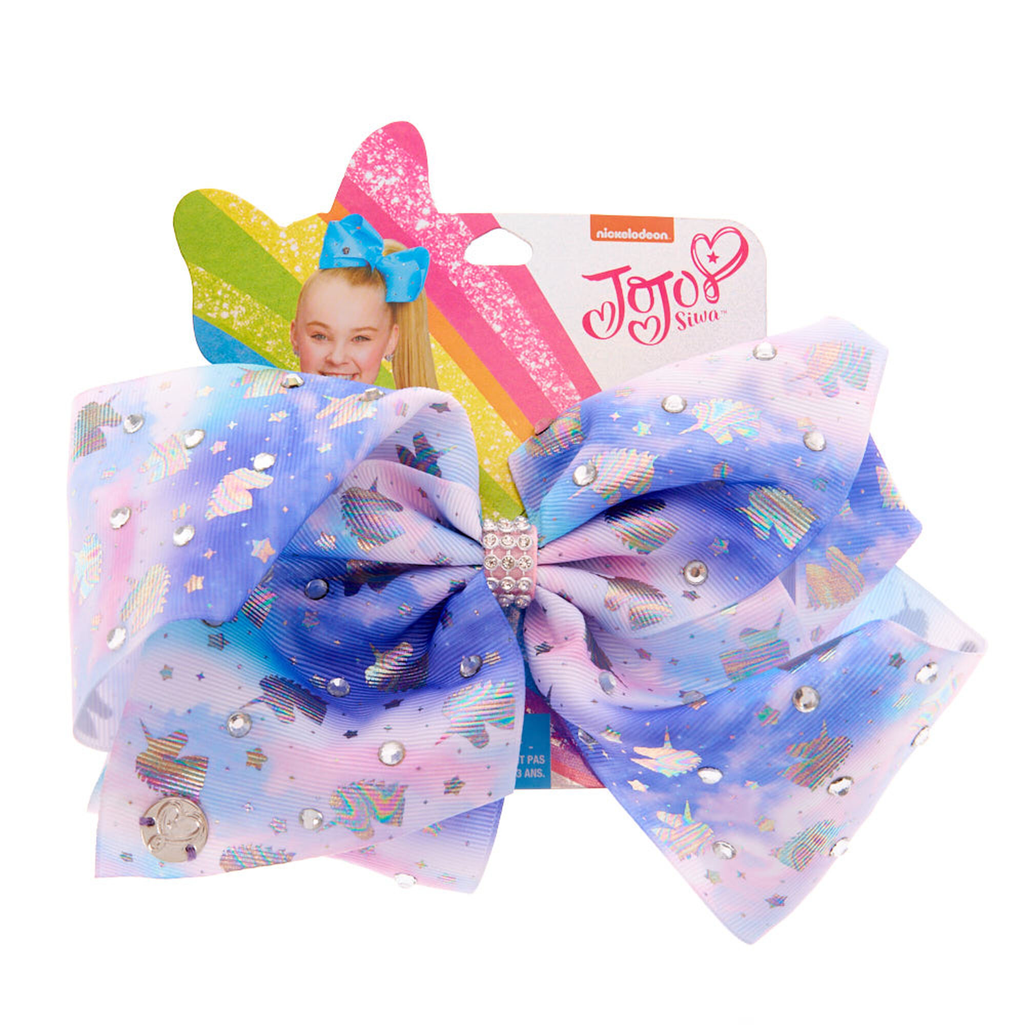 JoJo Siwa™ Large Signature Unicorn Daydream Hair Bow- Blue | Claire's