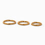 Piercings de nez divers 1,0&nbsp;mm en titane couleur dor&eacute;e - Lot de 3,
