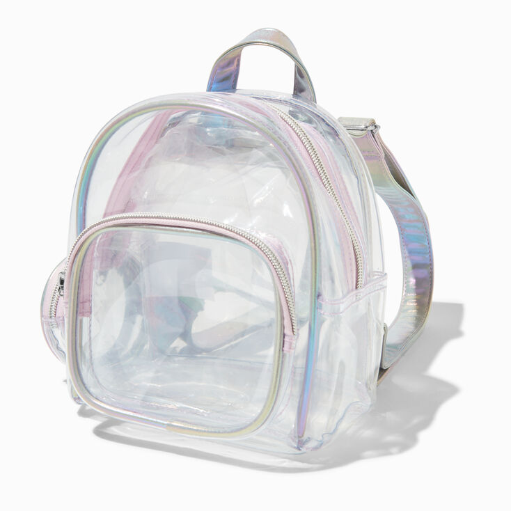 Clear Holographic Small Backpack,