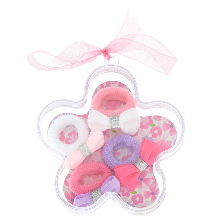 Claire&#39;s Club Snap Clip and Hair Bobble Flower Box Set - 9 Pack,