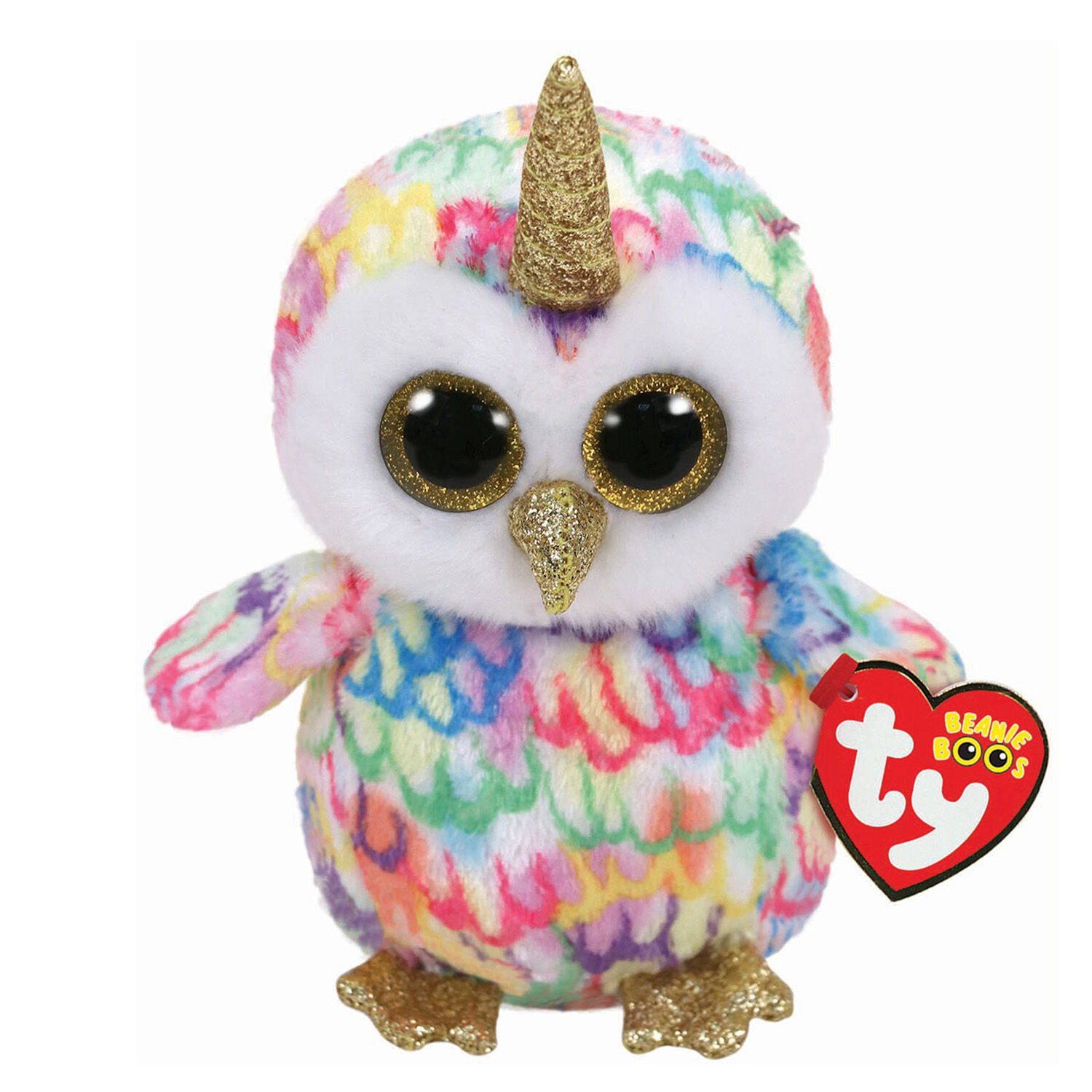Ty Beanie Boo Medium Enchanted the Unicorn Owl Soft Toy