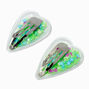 Claire&#39;s Club Green Shaker Heart Snap Hair Clips - 2 Pack,