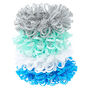 Small Mint Gray Looped Hair Scrunchies - 4 Pack,