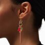 Multi-Colour Tassel Drop Earrings,