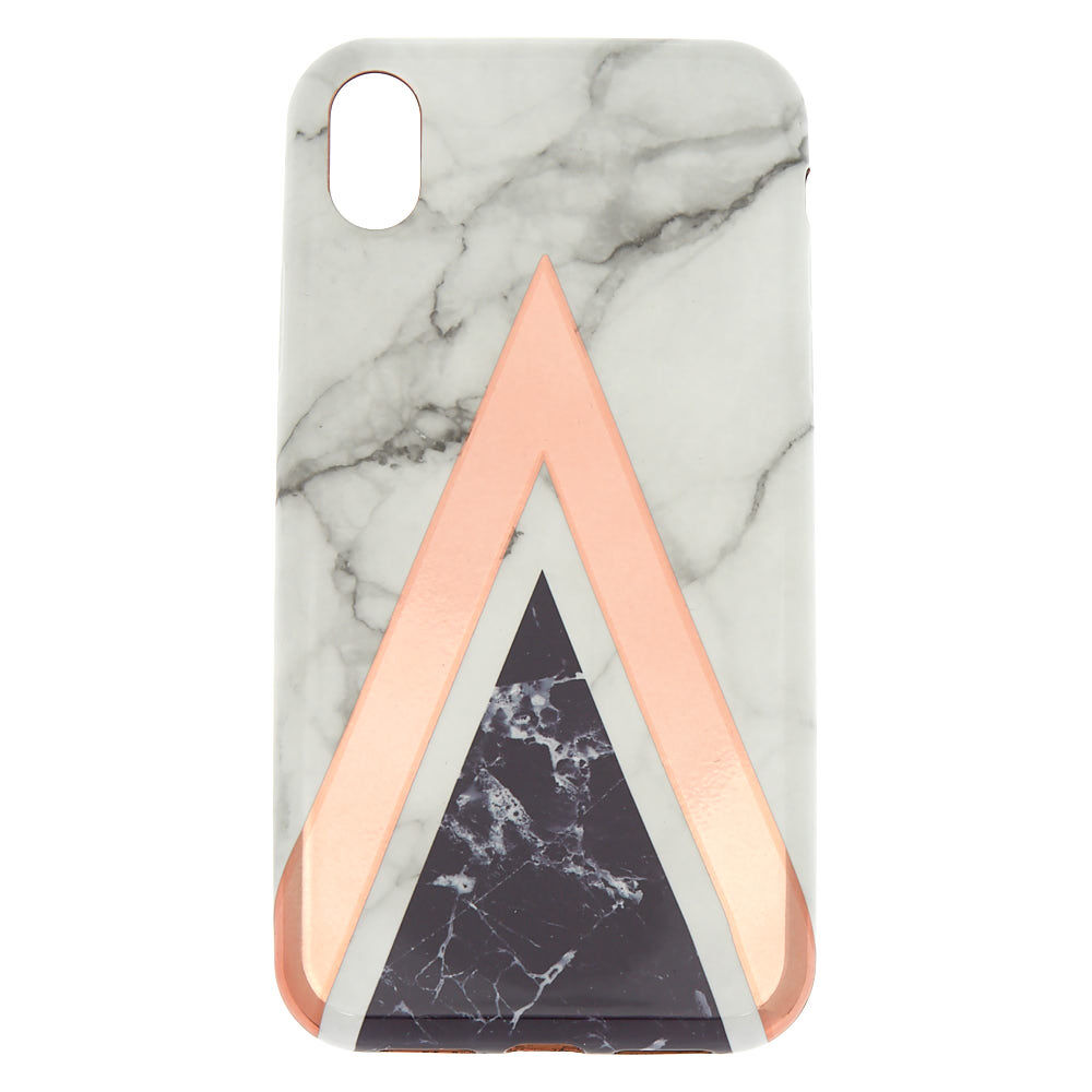 Geometric Marbled Phone Case - Fits iPhone XR,