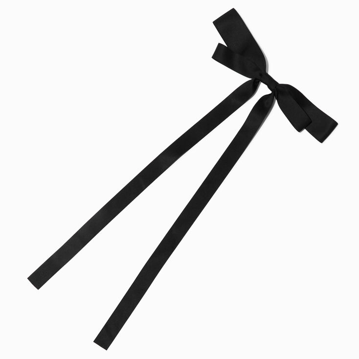 Barrette &agrave; n&oelig;ud noire extra longue,