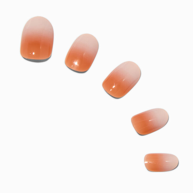 Nude Ombre Medium Oval Vegan Faux Nail Set - 24 Pack,