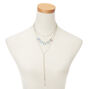 Silver Cosmic Disk Multi Strand Necklace,