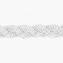 Silver Rhinestone Braided Chain Bracelet,