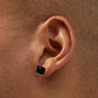 Black Cubic Zirconia 7mm Round Stud Earrings,