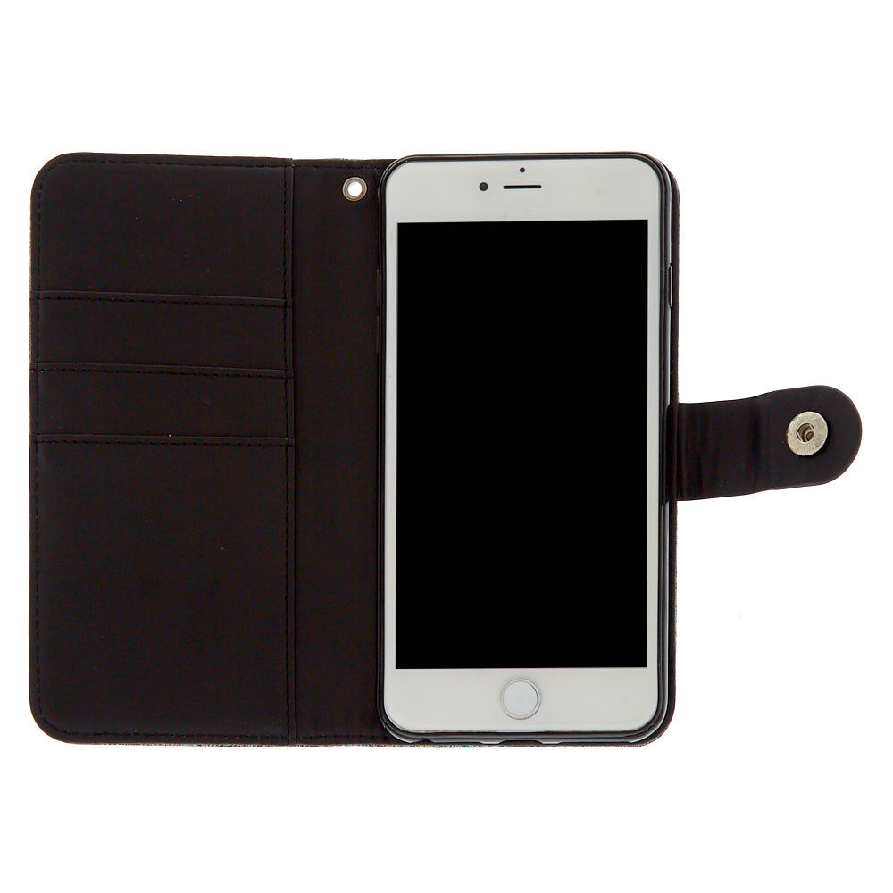 Oil Slick Metallic Folio Phone Case - Fits iPhone 6/7/8 Plus,