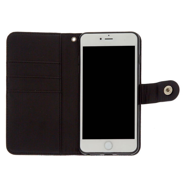 Oil Slick Metallic Folio Phone Case - Fits iPhone 6/7/8 Plus,