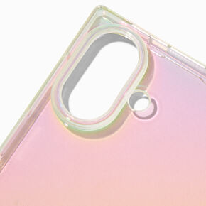 Coque de portable carr&eacute;e holographique - Compatible avec iPhone&reg; 16,