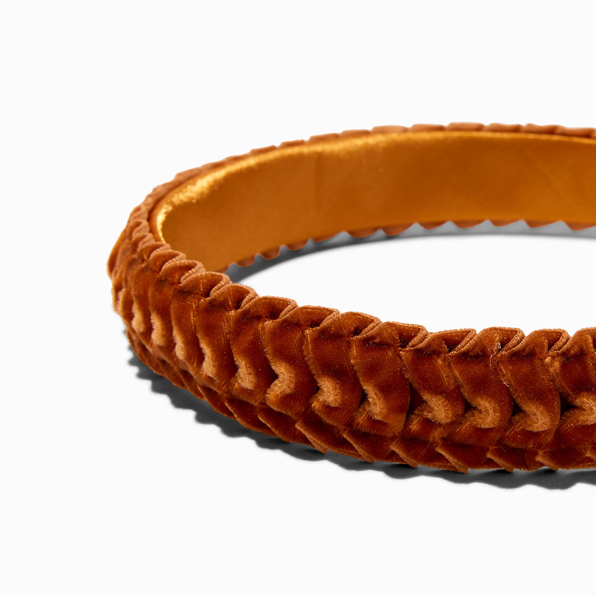 Amber Velvet Braided Headband,
