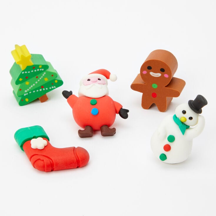 Christmas Erasers - 5 Pack,