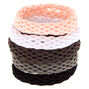 Fishnet Rolled Hair Ties - 5 Pack,