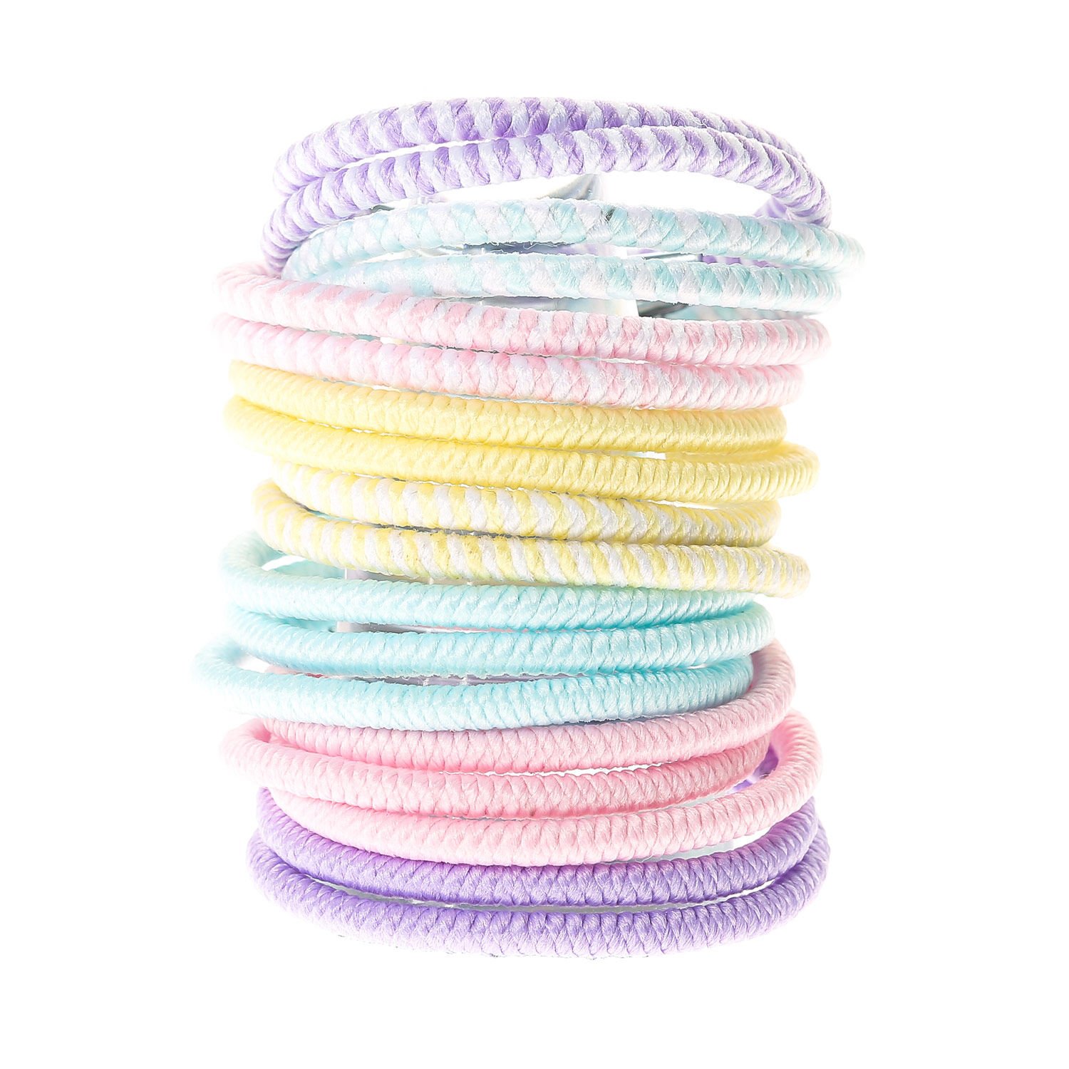 Mini élastiques à cheveux pour enfant couleurs pastel,
