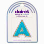 Teal A Initial Stick-On Patch,
