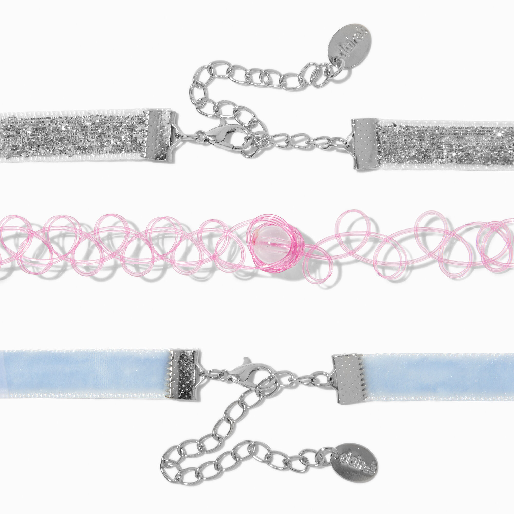 Claire's Club Starry Tattoo Choker Necklaces - 3 Pack,