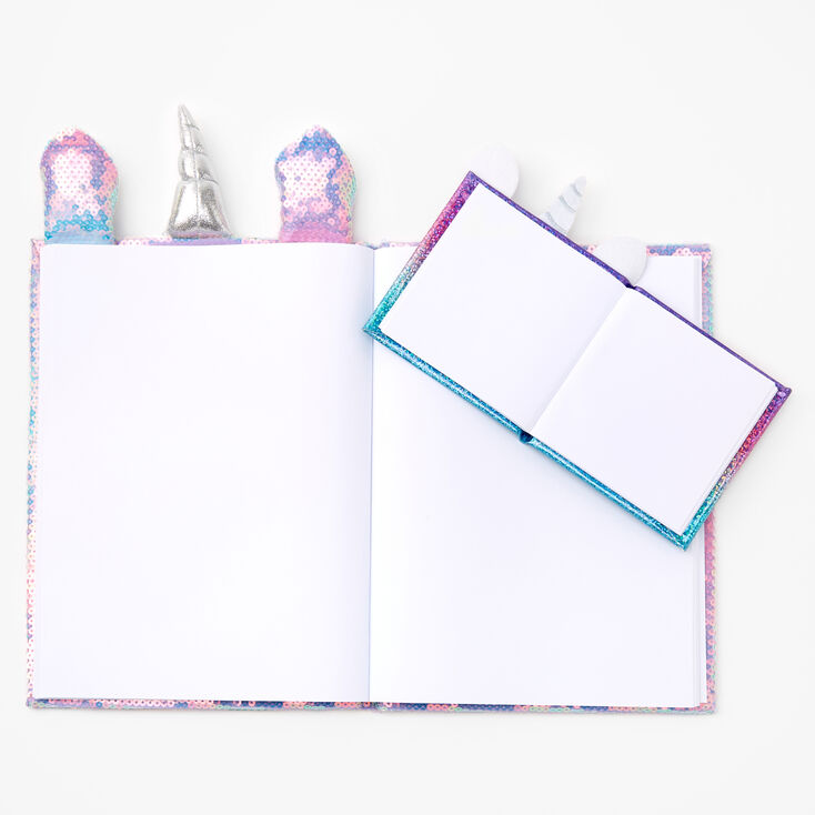 Pastel Ombr&eacute; Sequin Unicorn Sketchbook Set - 2 Pack,