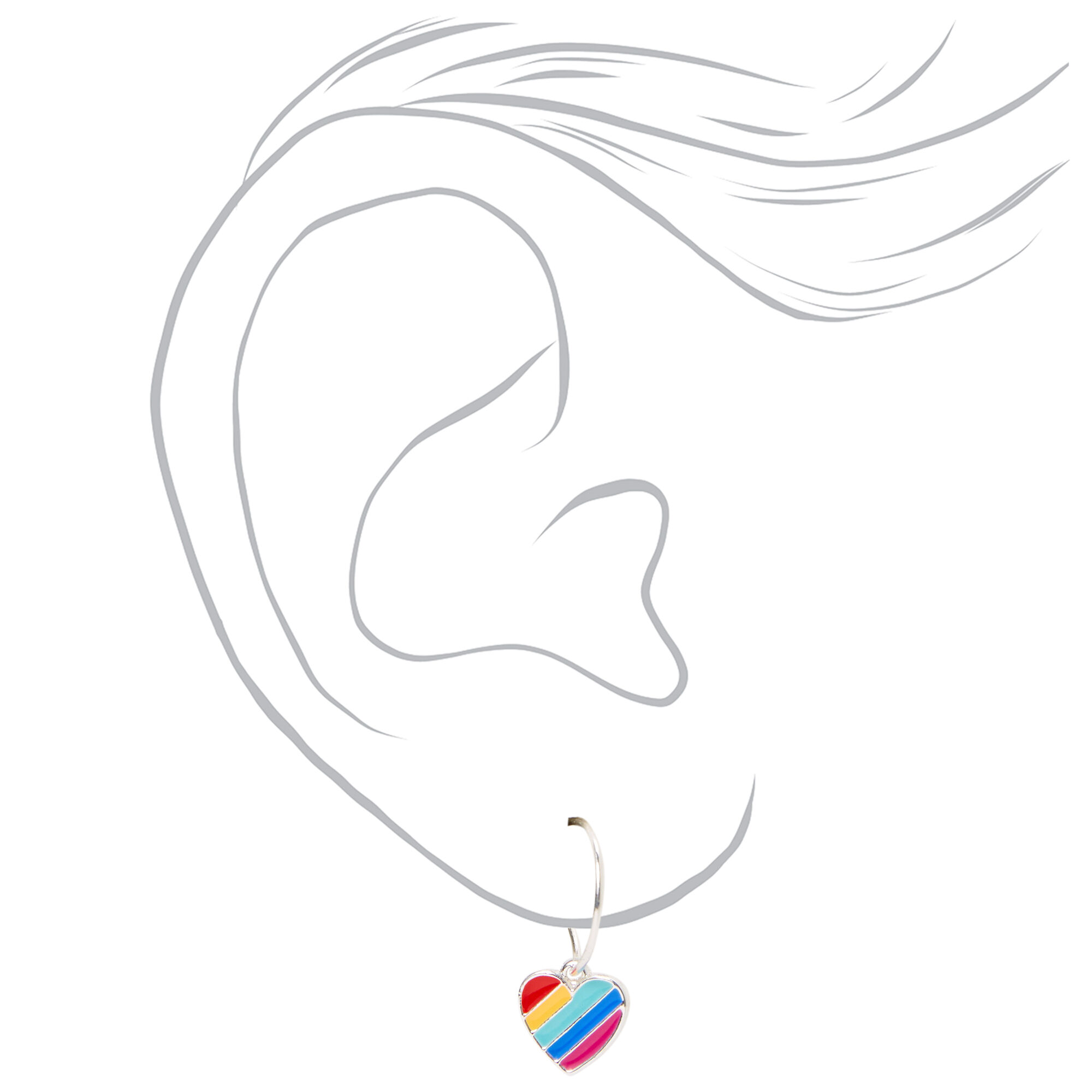 Enameled Icons Mixed Earrings & Ear Cuff Set - 6 Pack,