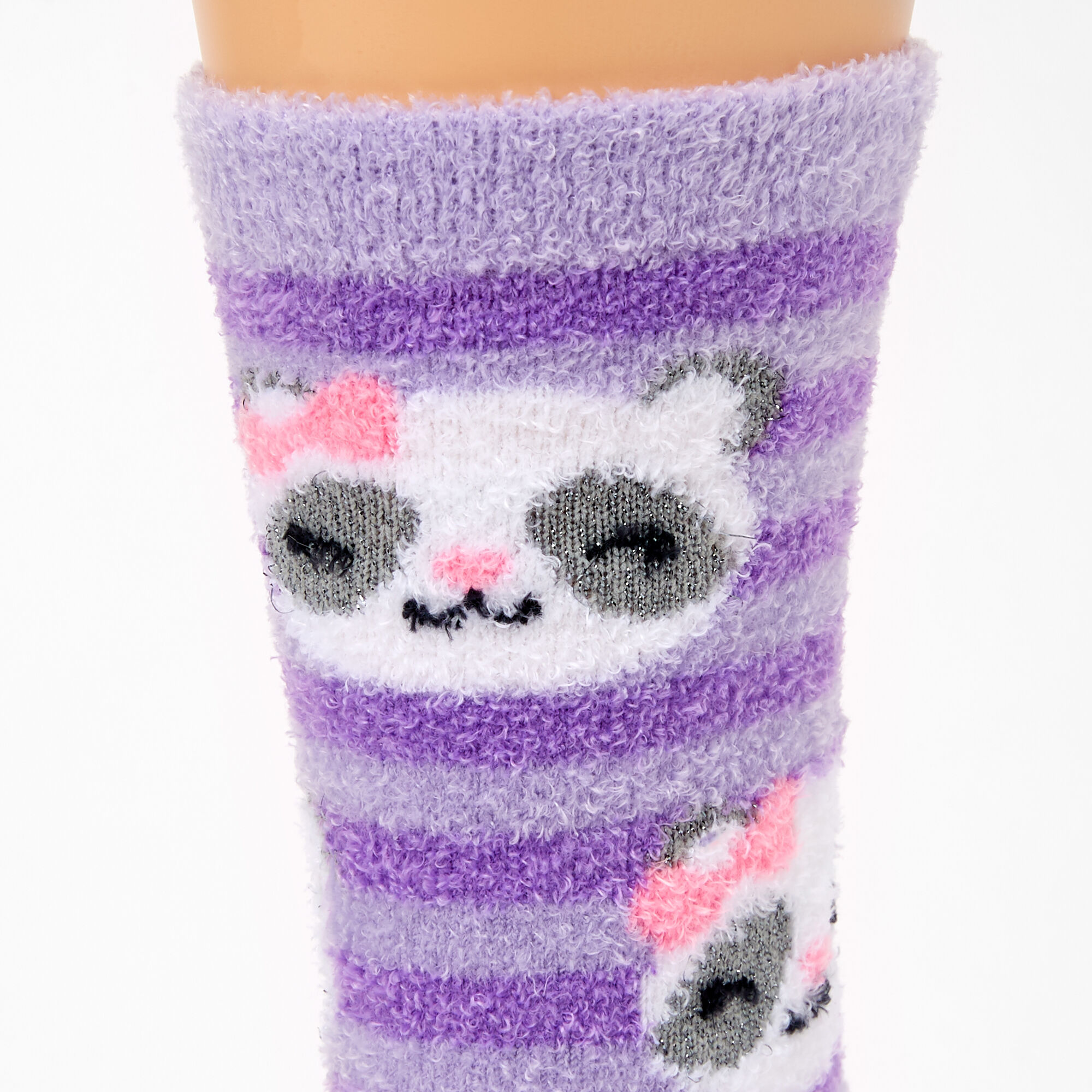 Panda Crew Socks - Purple,