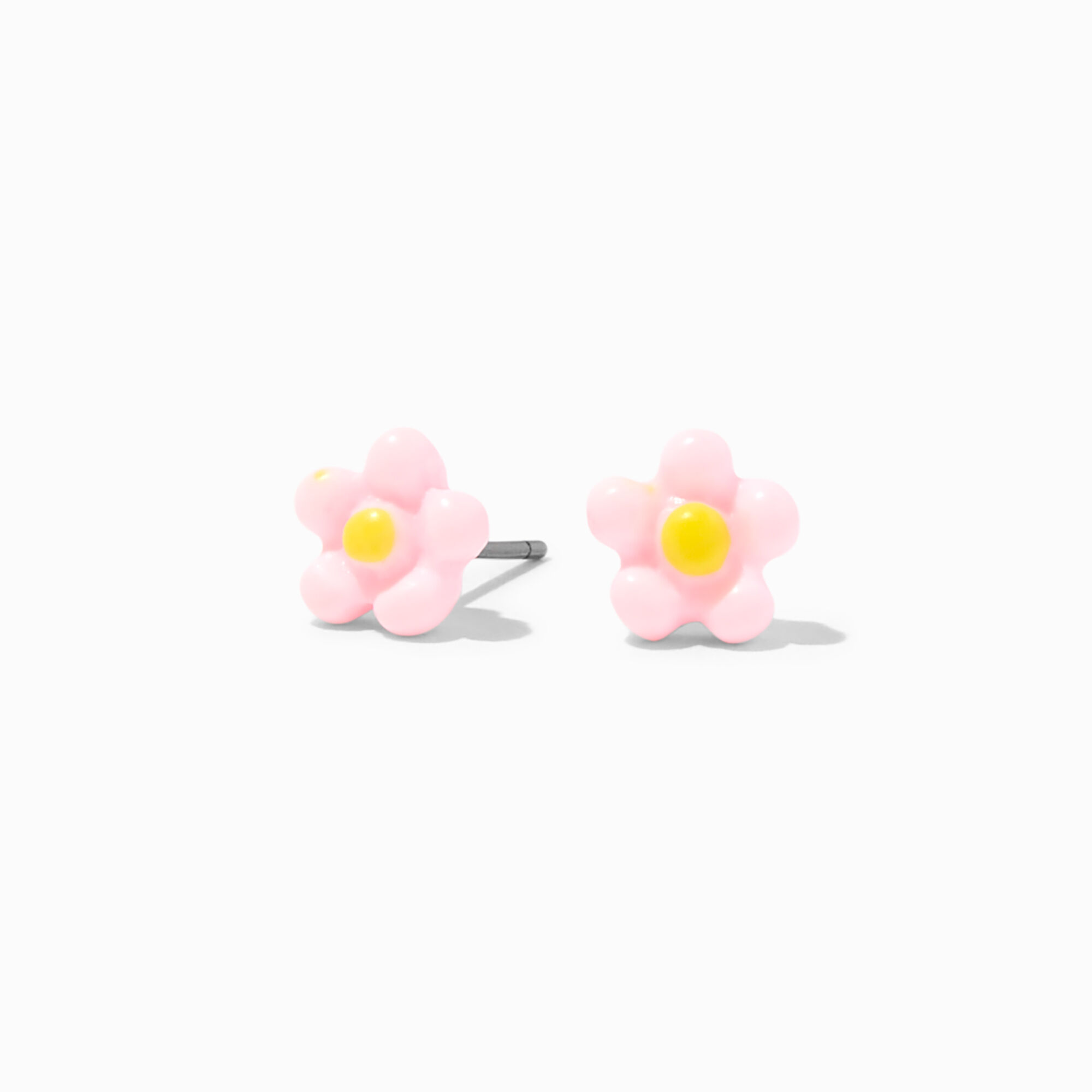 Pink Daisy Stud Earrings,