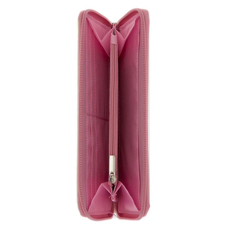 Pochette poignet nacr&eacute;e &agrave; initiale L,