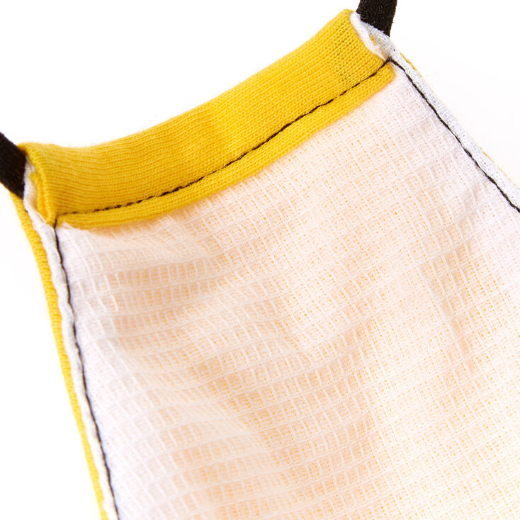 Cotton Yellow Tongue Emoji Face Mask - Child Medium/Large,
