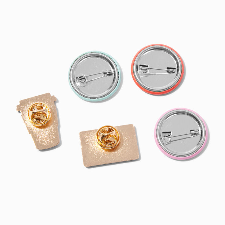Cherry &amp; Love Round Button &amp; Pin Set - 5 Pack,