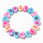 Valentine&#39;s Day Conversation Hearts Necklace &amp; Bracelet Set - 2 Pack,