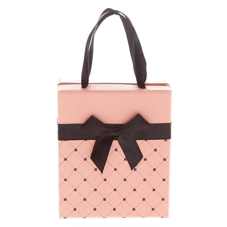 Claire's Boîte cadeau matelassée rose de taille moyenne