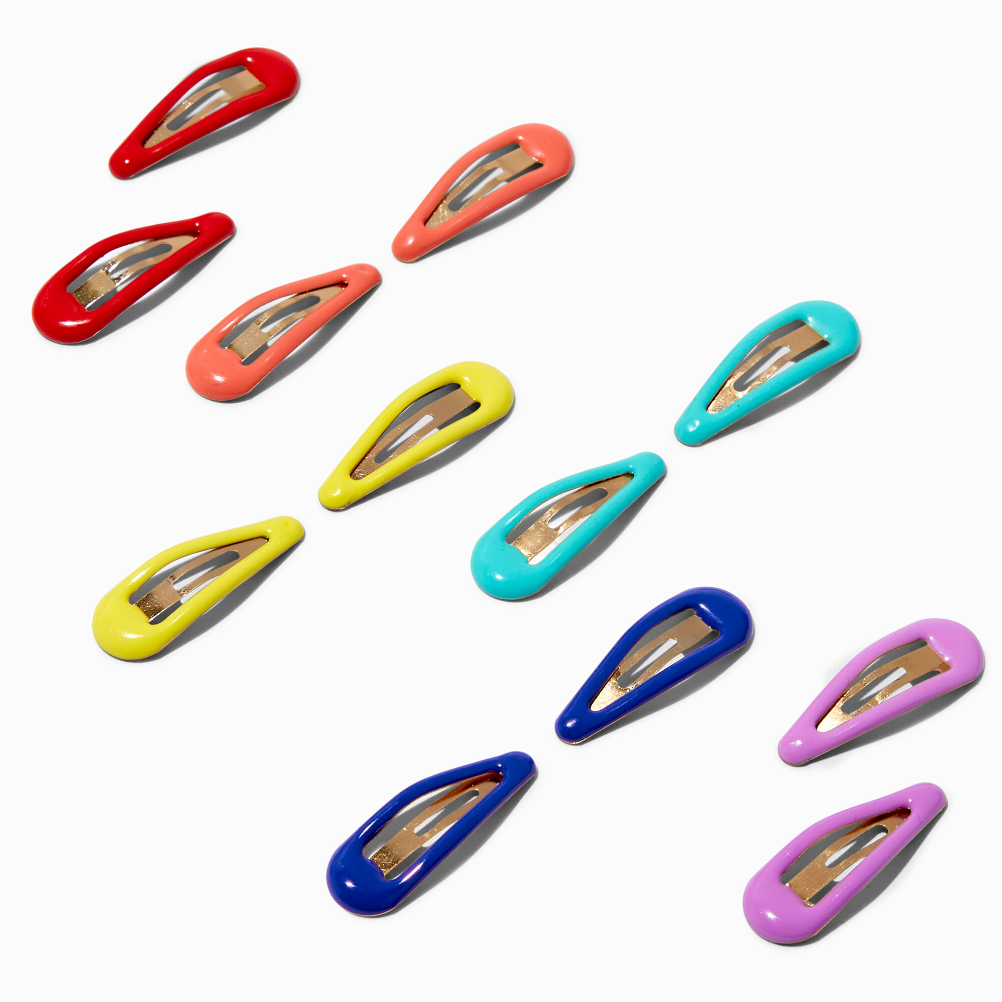 View Claires Club Snap Hair Clips 12 Pack Rainbow information