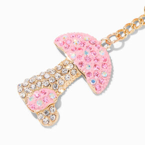 Gem Mushoom Plush Pom Pom Keychain,