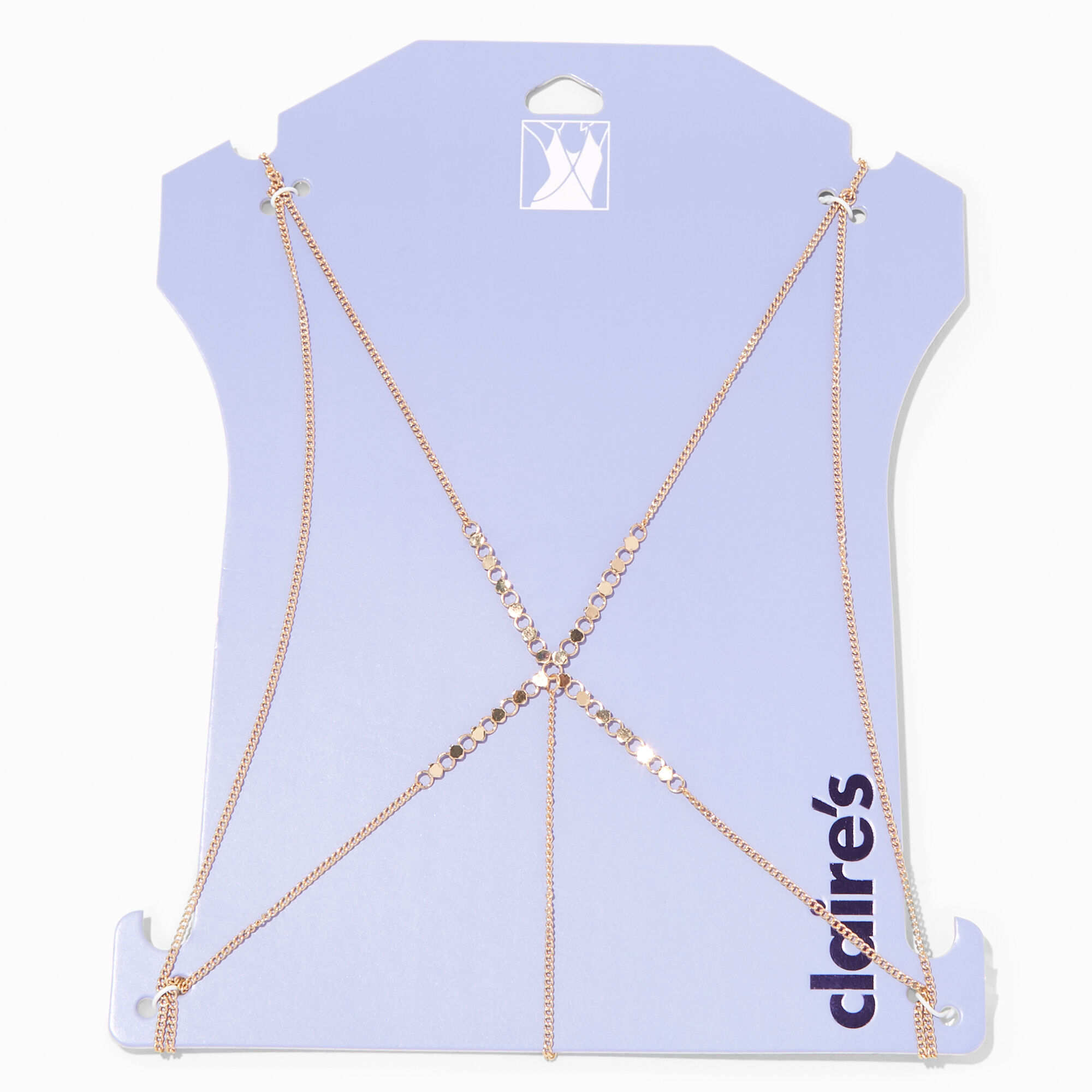 Gold Body Chain Necklace Claire s US