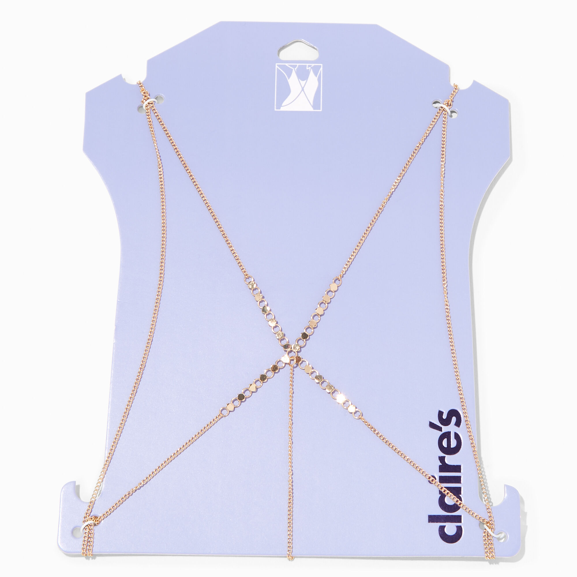 View Claires Tone Body Chain Necklace Gold information