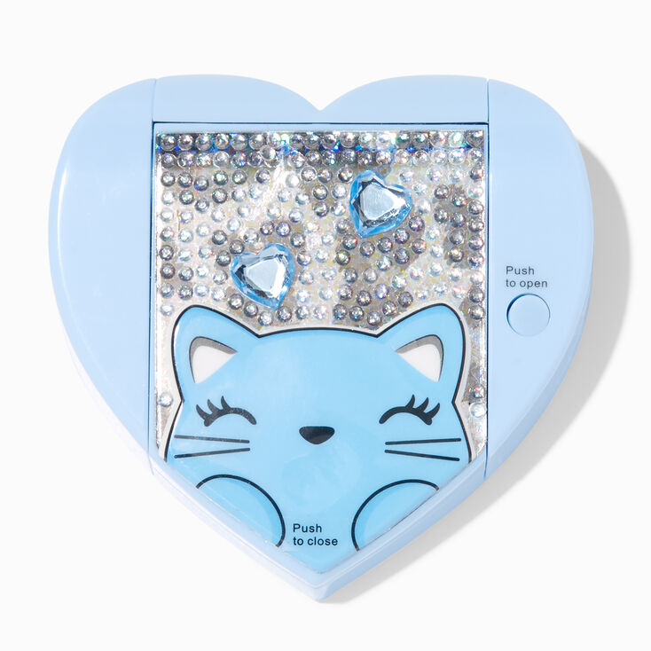 Claire&#39;s Club Snow Leopard Bling Heart Mechanical Lip Gloss Set,