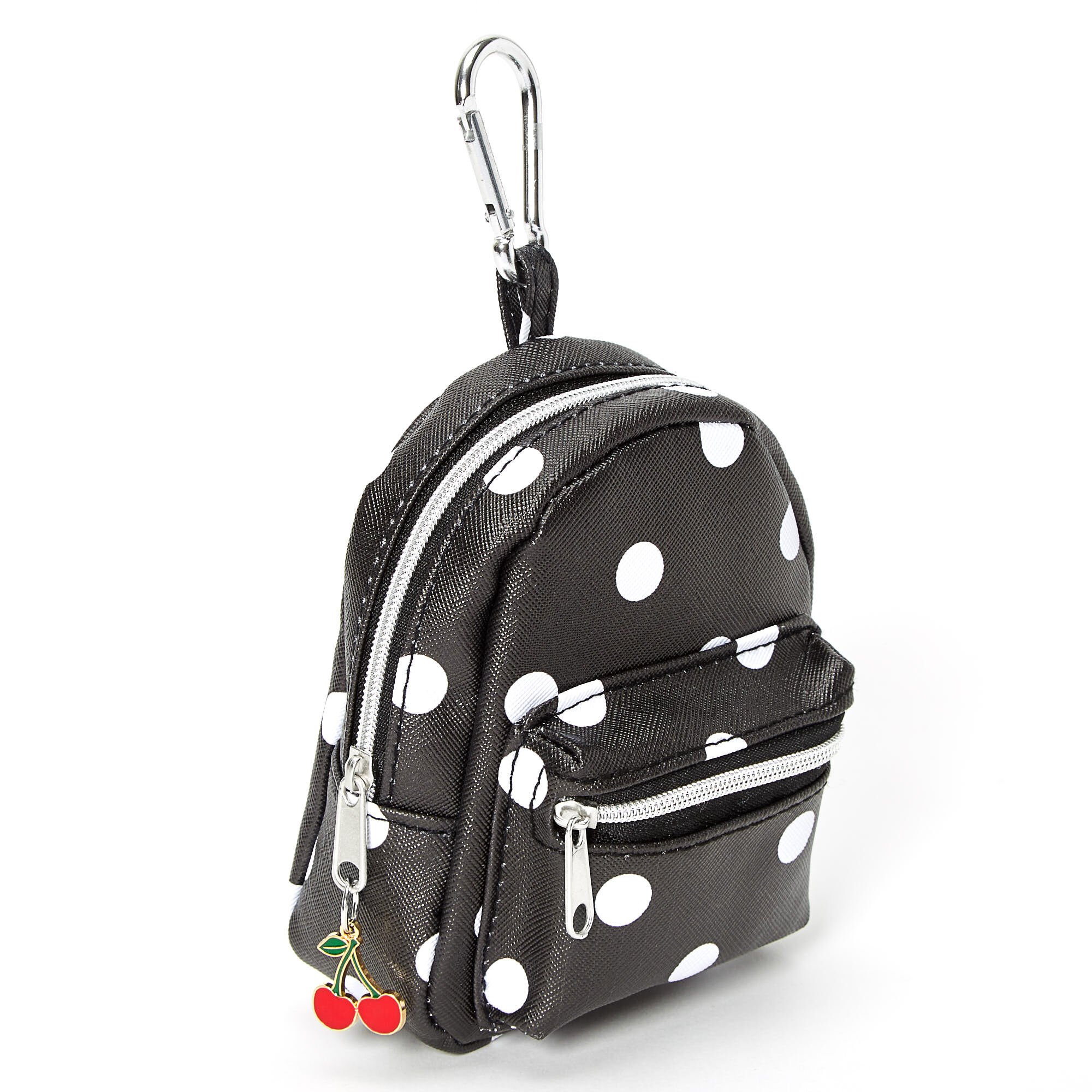 Polka Dot Mini Backpack Keychain Black Claire's US