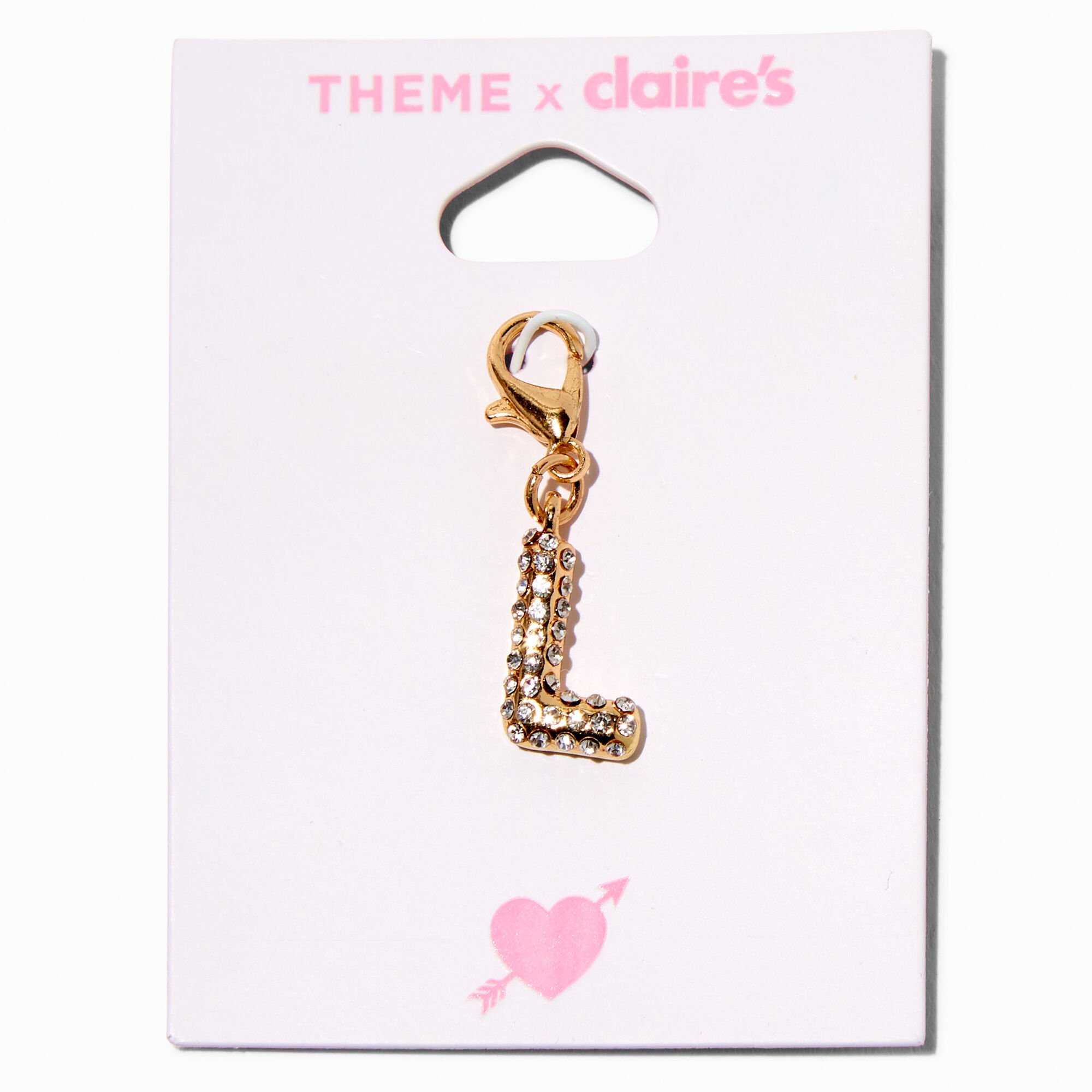 T H E M E x Claire's Gold-tone L Initial Charm,