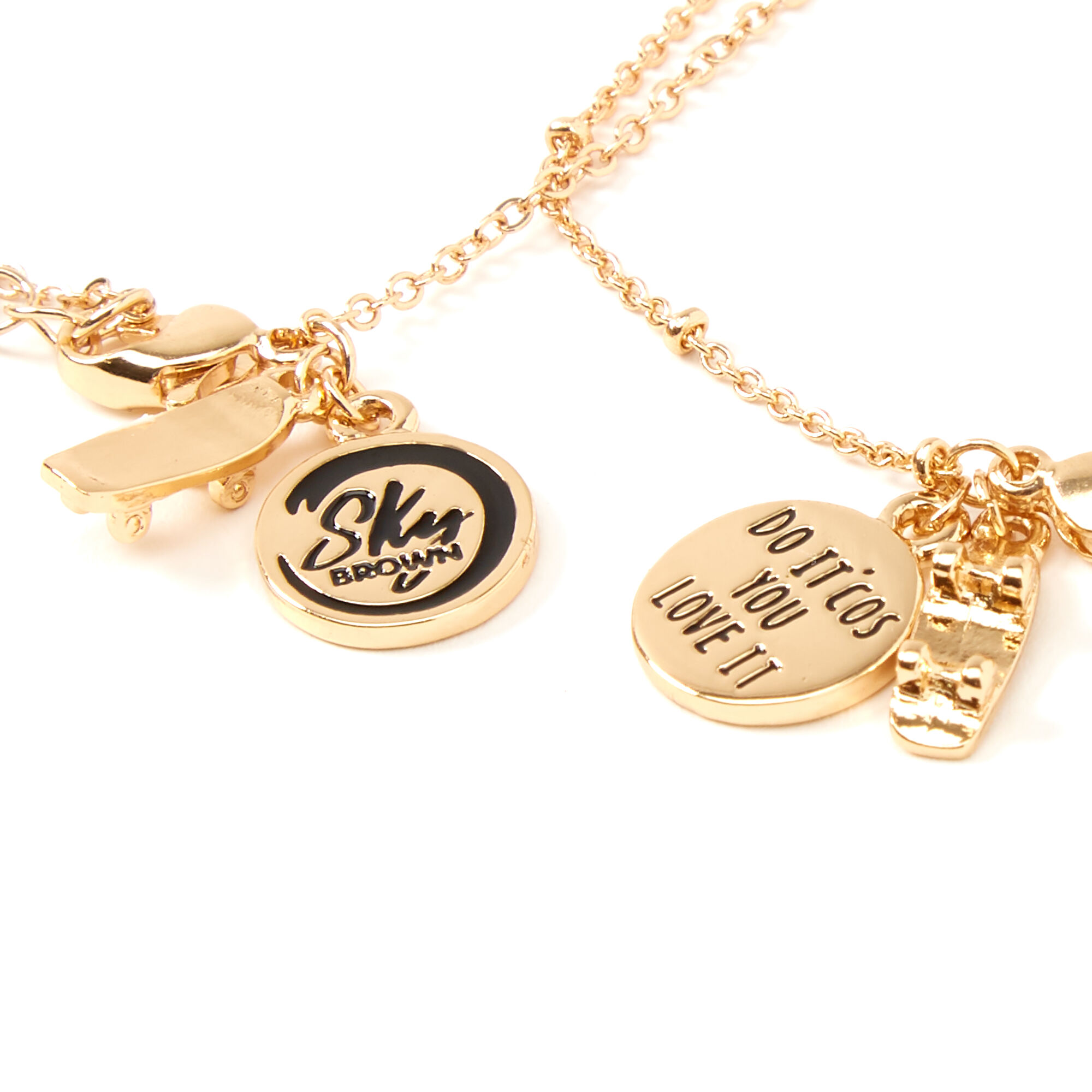 Sky Brown™ Gold Padlock Chain Necklaces - 2 Pack,