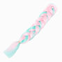 Glow in the Dark Pink &amp; Green Faux Hair Clip-In Braid,
