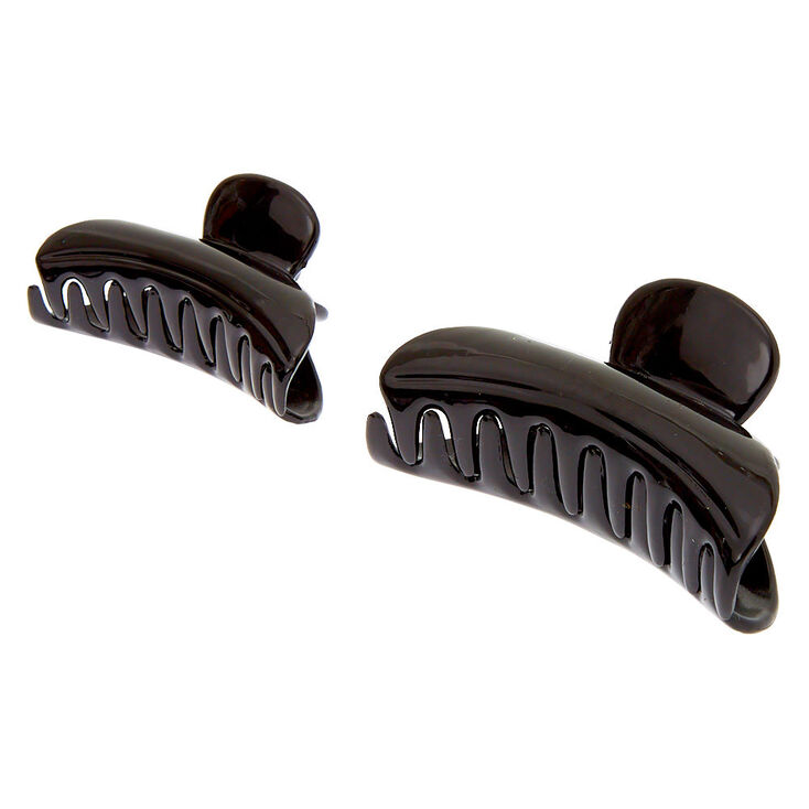 Pinces &agrave; cheveux couleur unie - Noir, lot de 2,