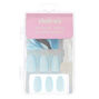 Faux ongles cercueil bleu satin&eacute;,