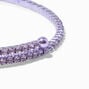 Bracelet fin bangle anodis&eacute; en strass violet,