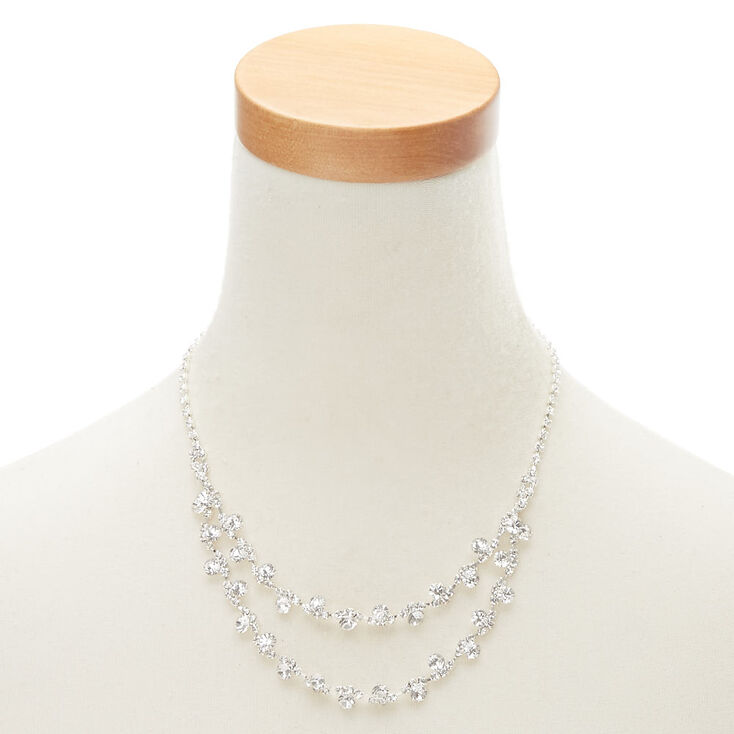 Silver-Tone Imitation Crystal Vine Jewellery Set,