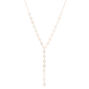 Rose Gold Daisy Y-Neck Pendant Necklace,
