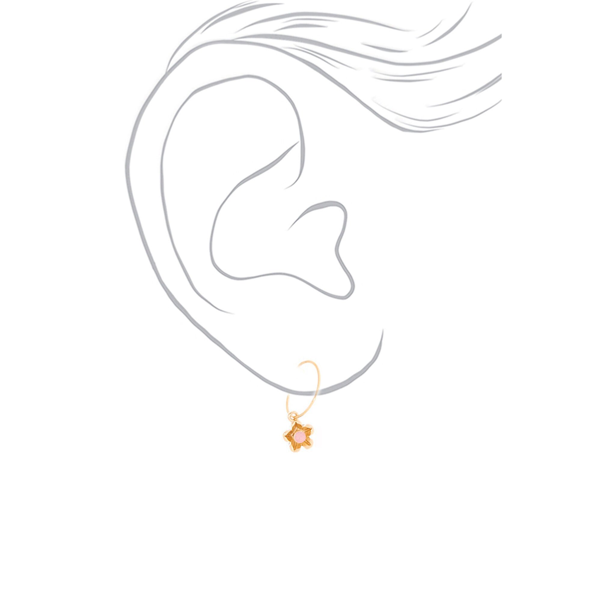 Gold-tone & Charm Earrings Set - 20 Pack ,